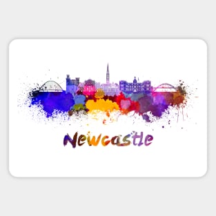 Newcastle skyline in watercolor Magnet